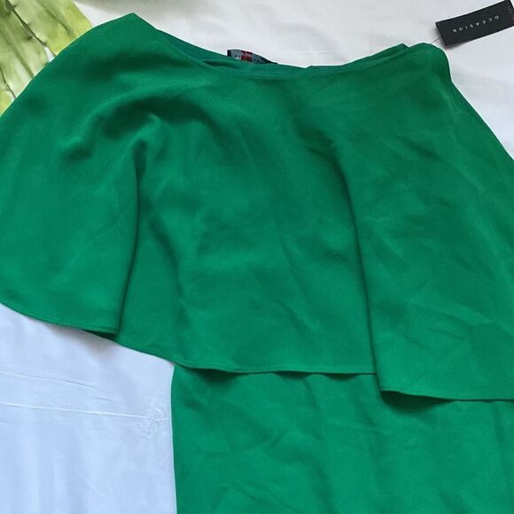 ⭐️NWT occasion by dex ruffled asymmetrical sheath dress⭐️ - Picture 3 of 8